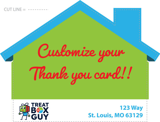 House-Shaped Thank You Card